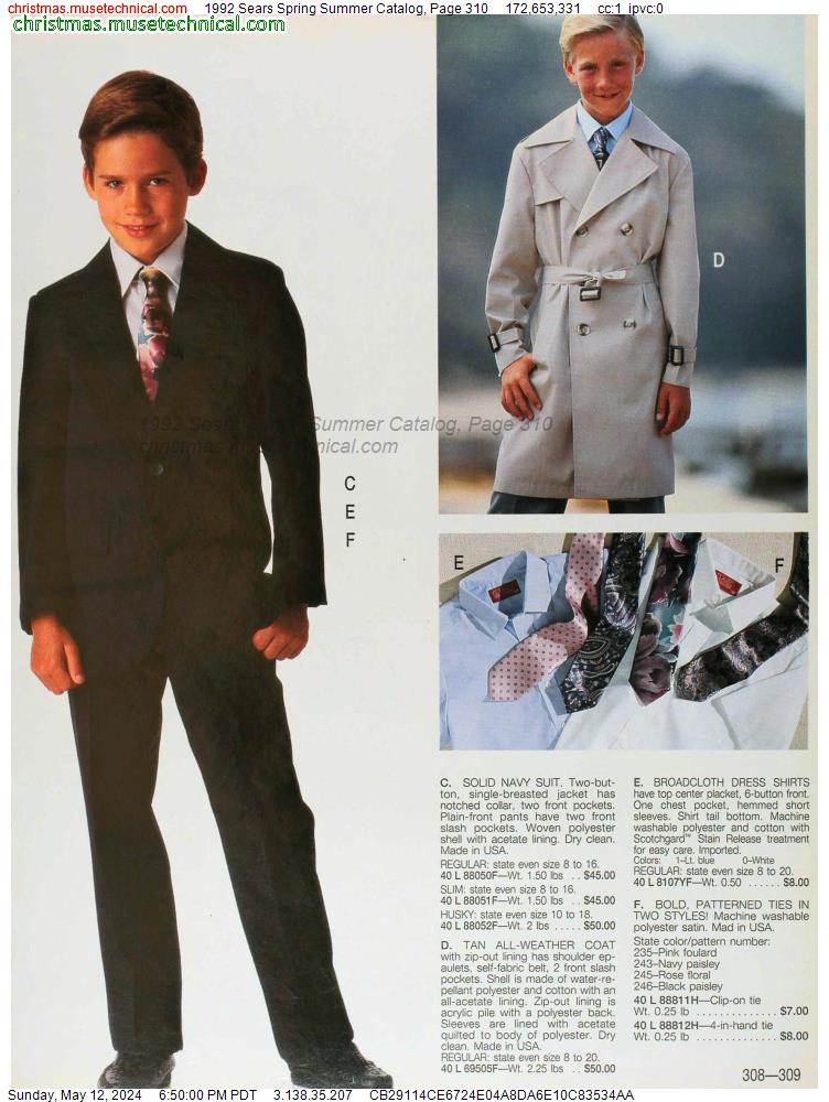 1992 Sears Spring Summer Catalog, Page 310