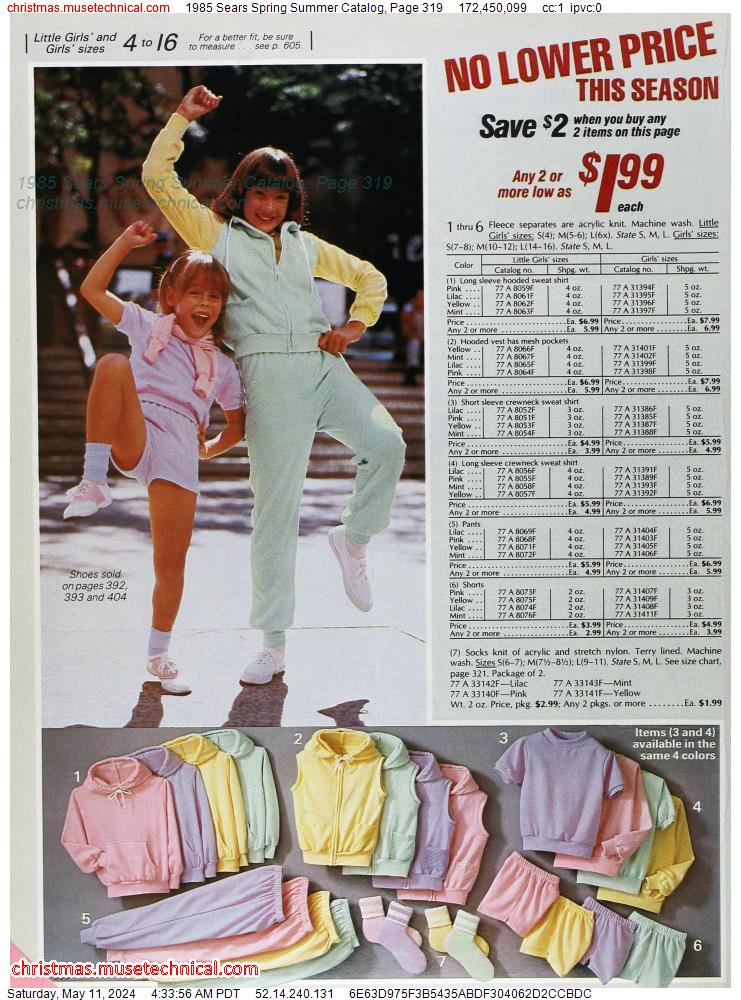 1985 Sears Spring Summer Catalog, Page 319