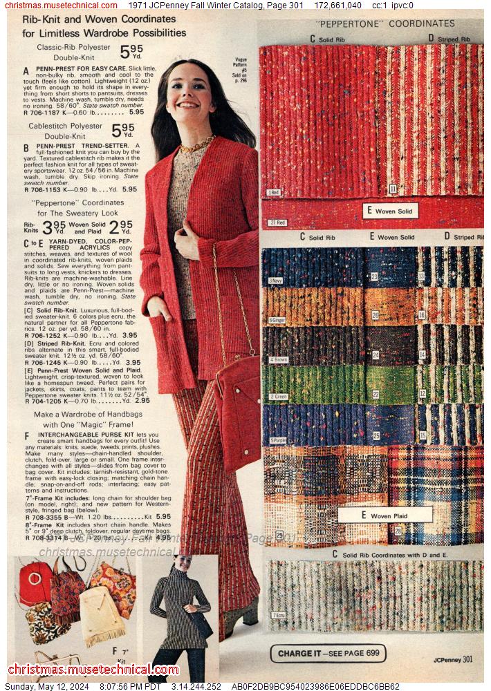 1971 JCPenney Fall Winter Catalog, Page 301