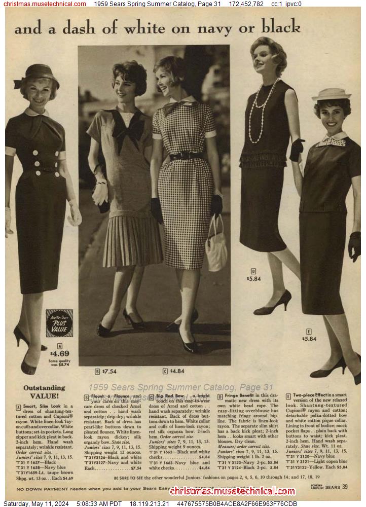 1959 Sears Spring Summer Catalog, Page 31