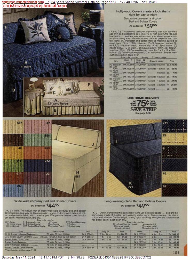 1984 Sears Spring Summer Catalog, Page 1163