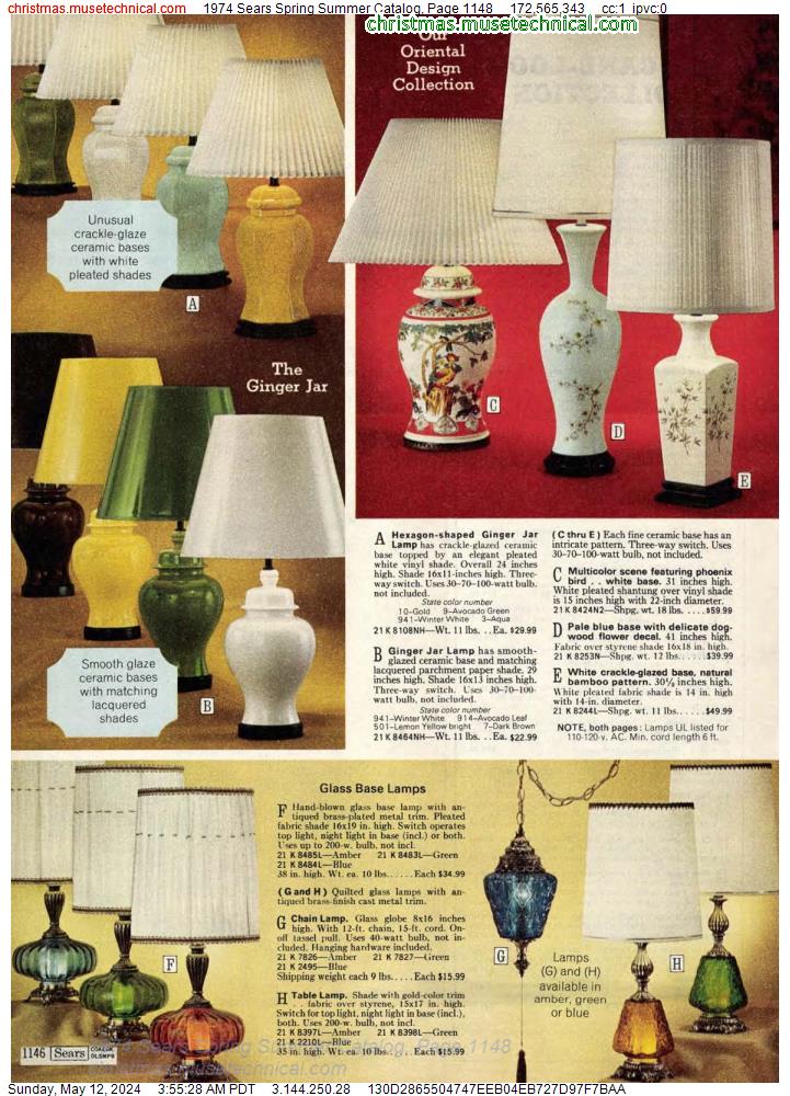 1974 Sears Spring Summer Catalog, Page 1148