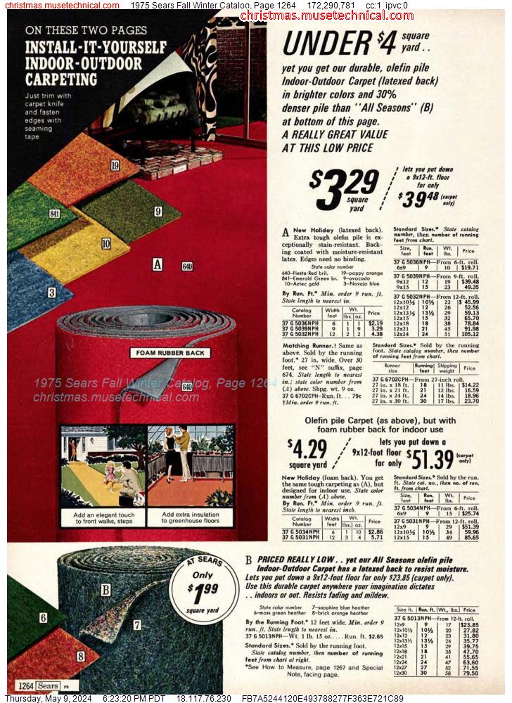 1975 Sears Fall Winter Catalog, Page 1264