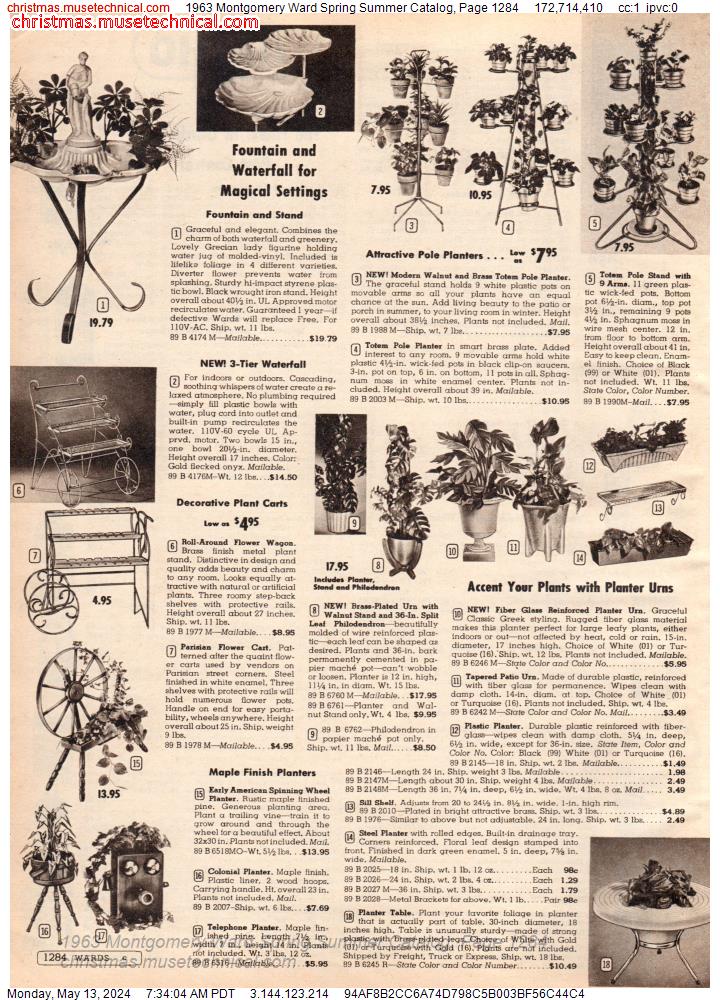 1963 Montgomery Ward Spring Summer Catalog, Page 1284