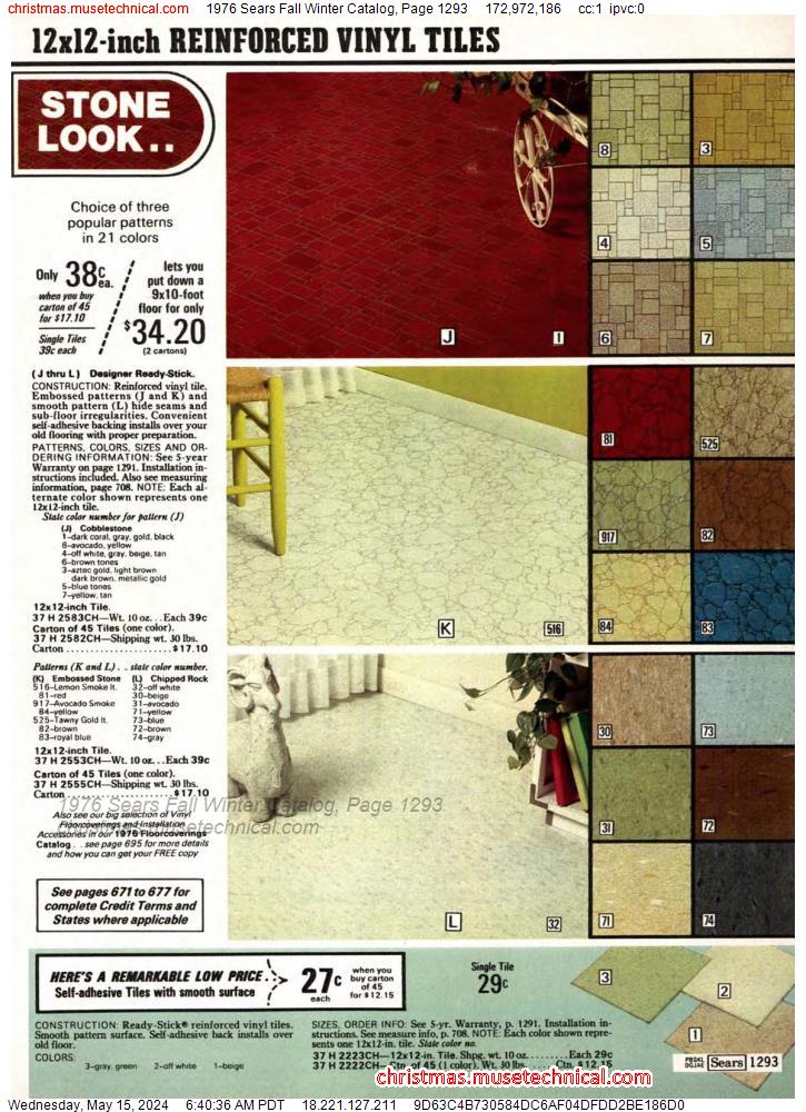 1976 Sears Fall Winter Catalog, Page 1293