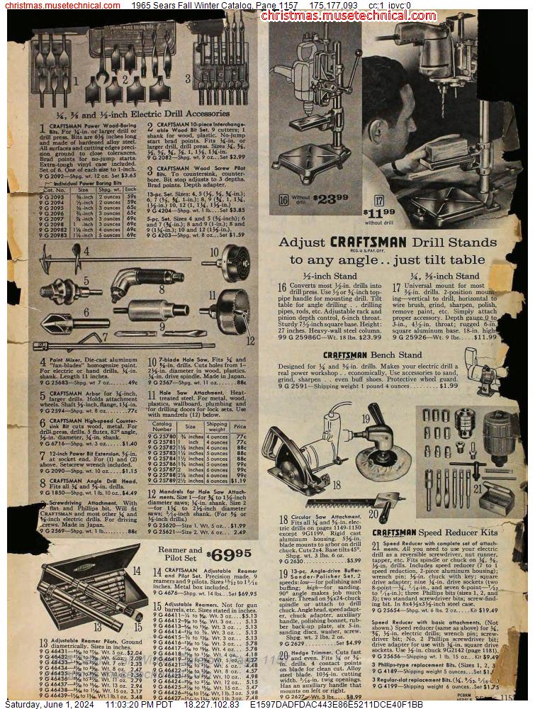 1965 Sears Fall Winter Catalog, Page 1157