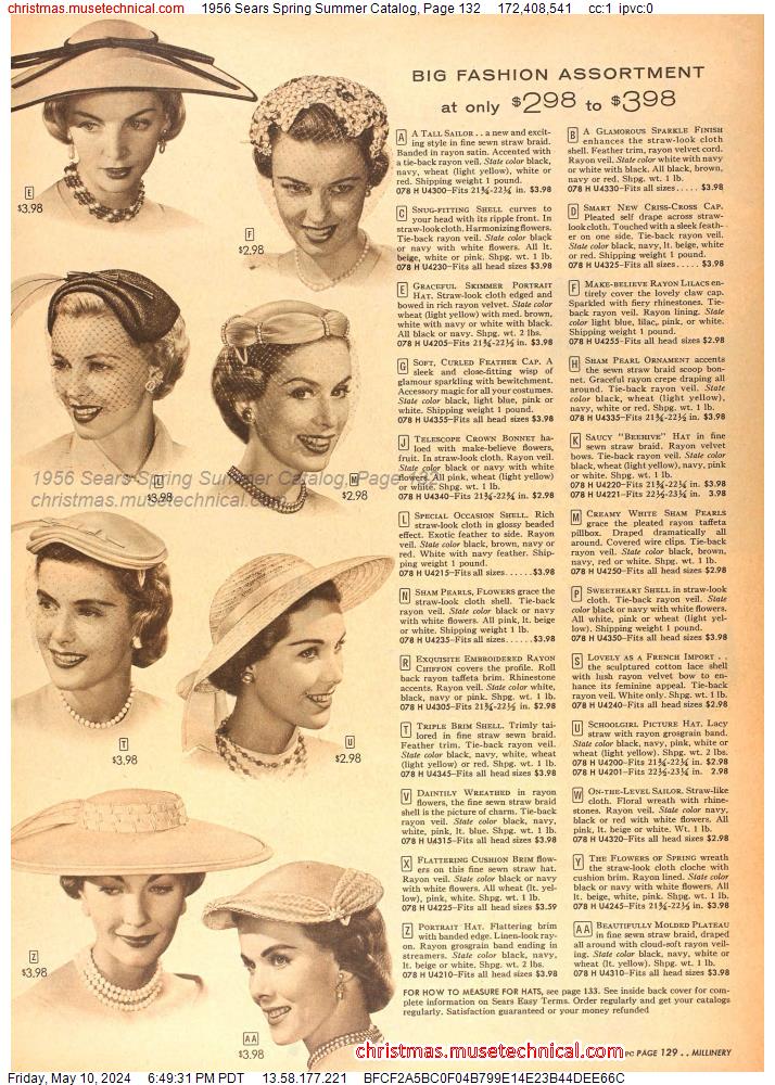 1956 Sears Spring Summer Catalog, Page 132