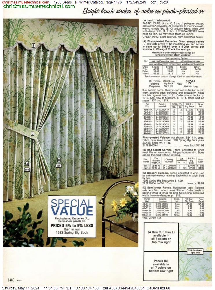 1983 Sears Fall Winter Catalog, Page 1476