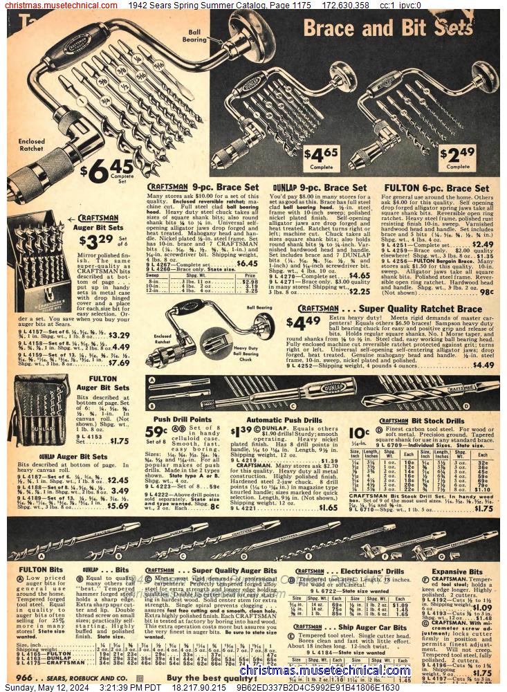 1942 Sears Spring Summer Catalog, Page 1175