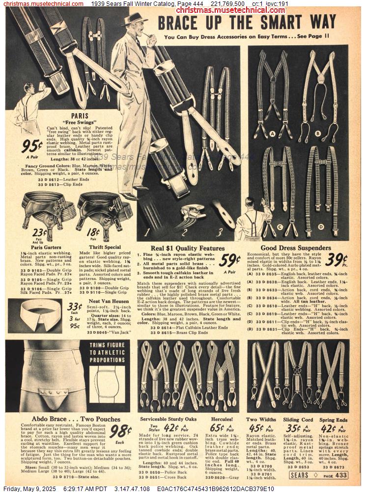 1939 Sears Fall Winter Catalog, Page 444