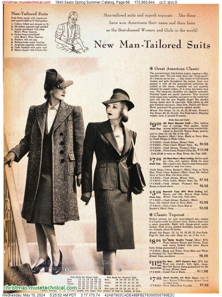 1940 Sears Spring Summer Catalog, Page 66
