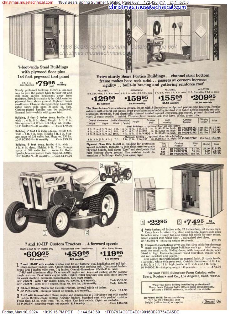 1968 Sears Spring Summer Catalog, Page 667