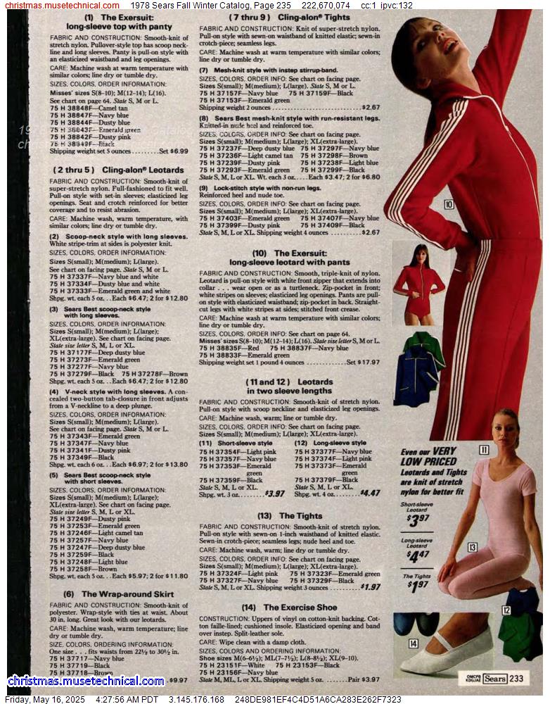 1978 Sears Fall Winter Catalog, Page 235