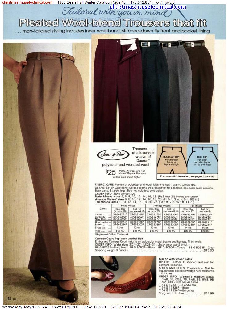 1983 Sears Fall Winter Catalog, Page 48