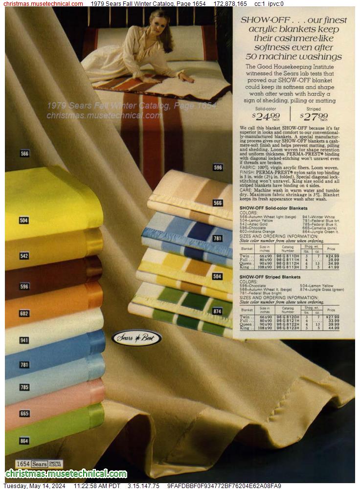 1979 Sears Fall Winter Catalog, Page 1654