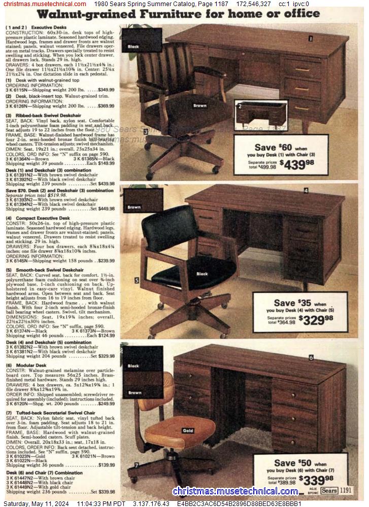 1980 Sears Spring Summer Catalog, Page 1187