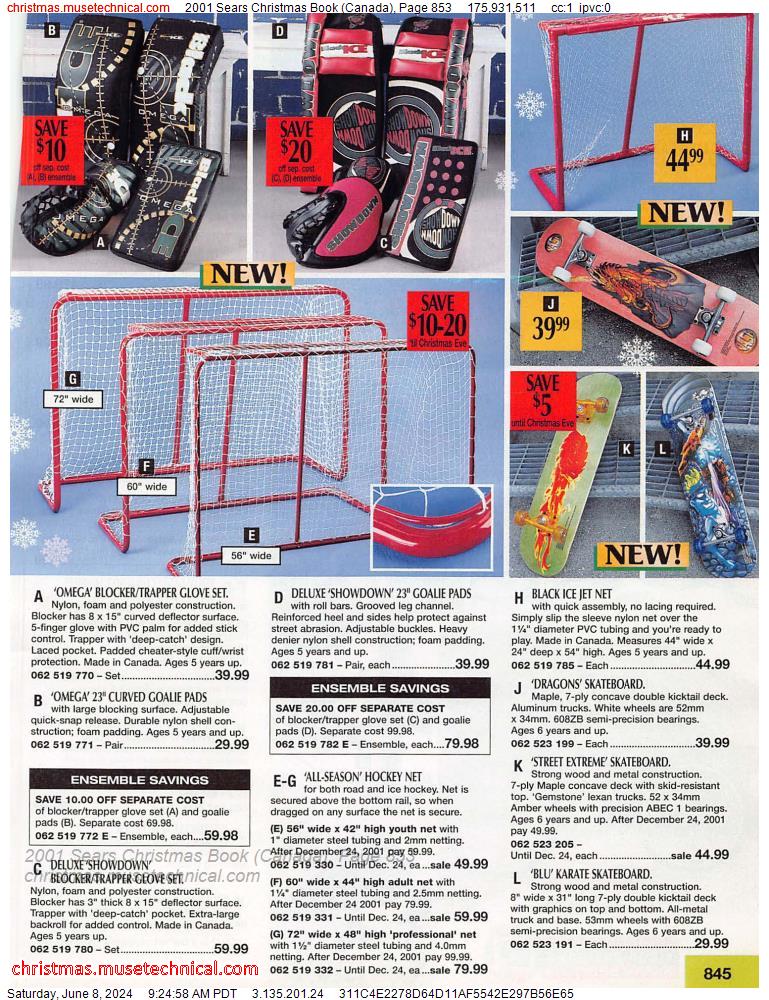 2001 Sears Christmas Book (Canada), Page 853