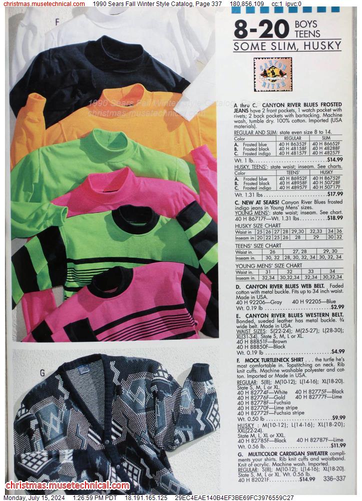 1990 Sears Fall Winter Style Catalog, Page 337