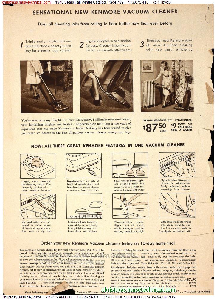 1948 Sears Fall Winter Catalog, Page 789