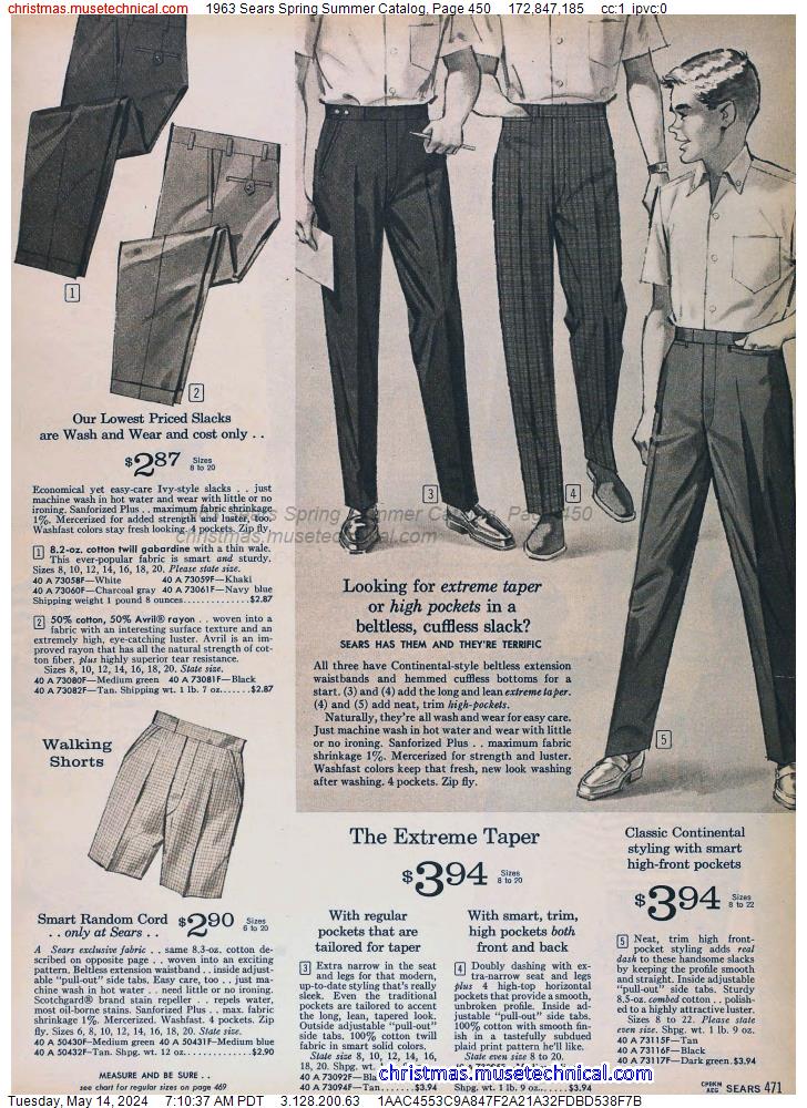 1963 Sears Spring Summer Catalog, Page 450
