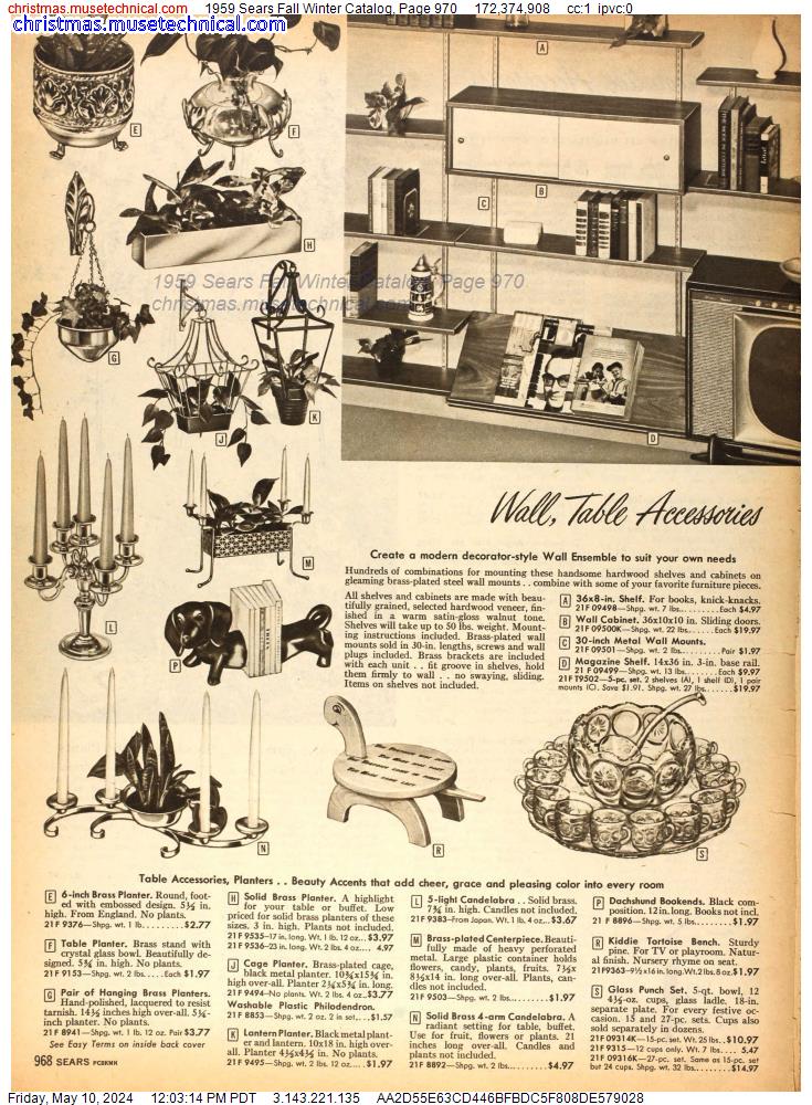 1959 Sears Fall Winter Catalog, Page 970