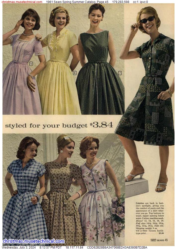 1961 Sears Spring Summer Catalog, Page 45