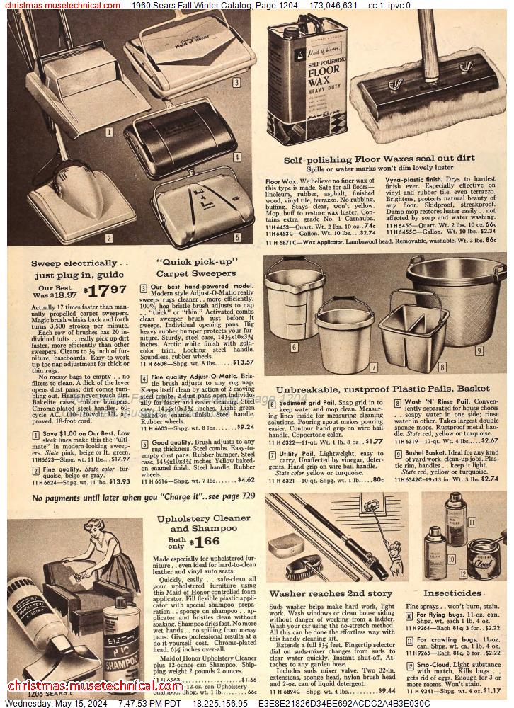 1960 Sears Fall Winter Catalog, Page 1204