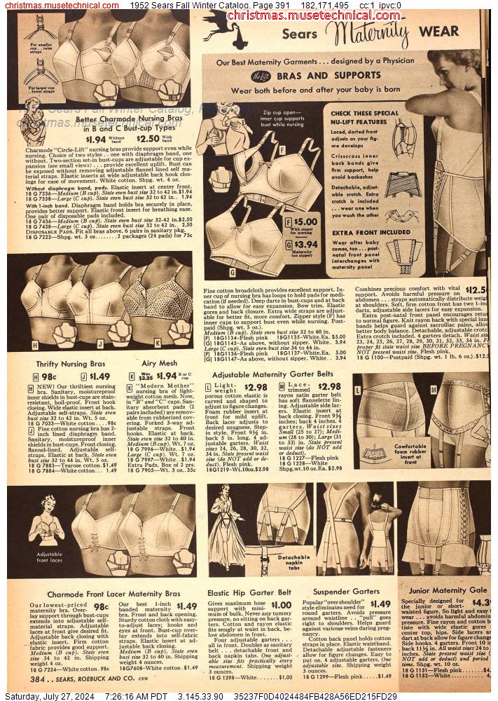 1952 Sears Fall Winter Catalog, Page 391