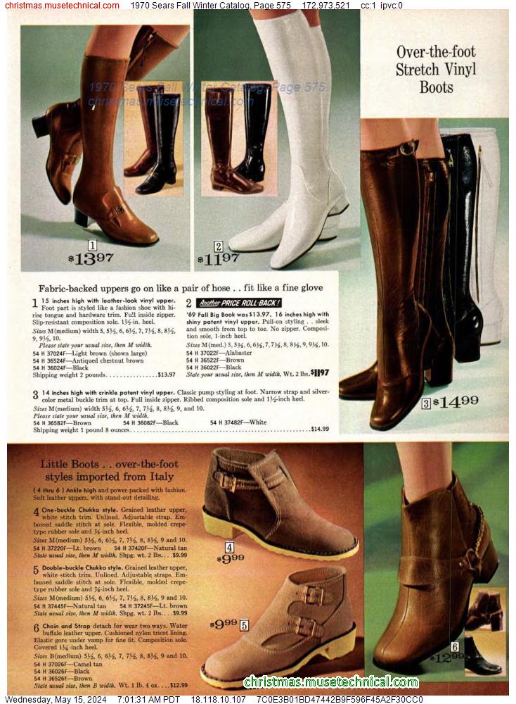 1970 Sears Fall Winter Catalog, Page 575