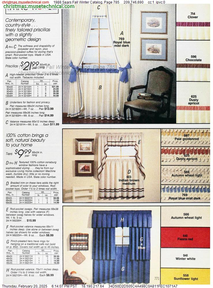 1988 Sears Fall Winter Catalog, Page 785