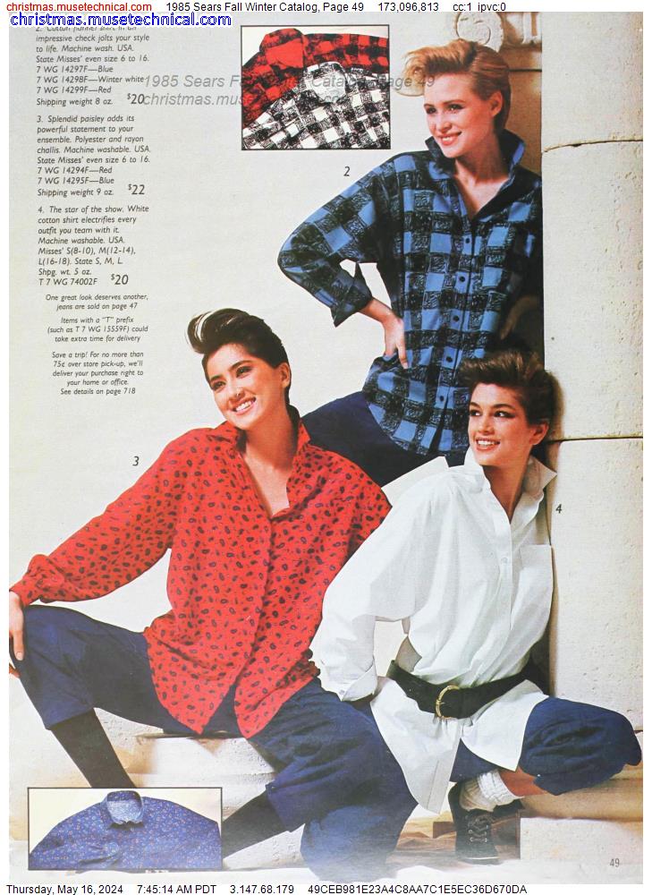 1985 Sears Fall Winter Catalog, Page 49