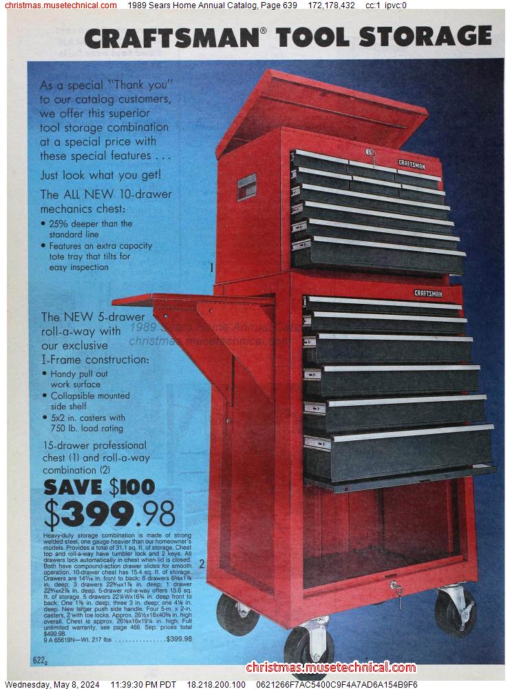1989 Sears Home Annual Catalog, Page 639