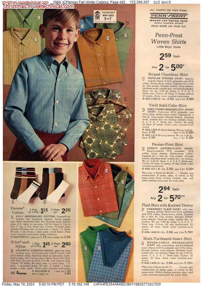 1969 JCPenney Fall Winter Catalog, Page 482