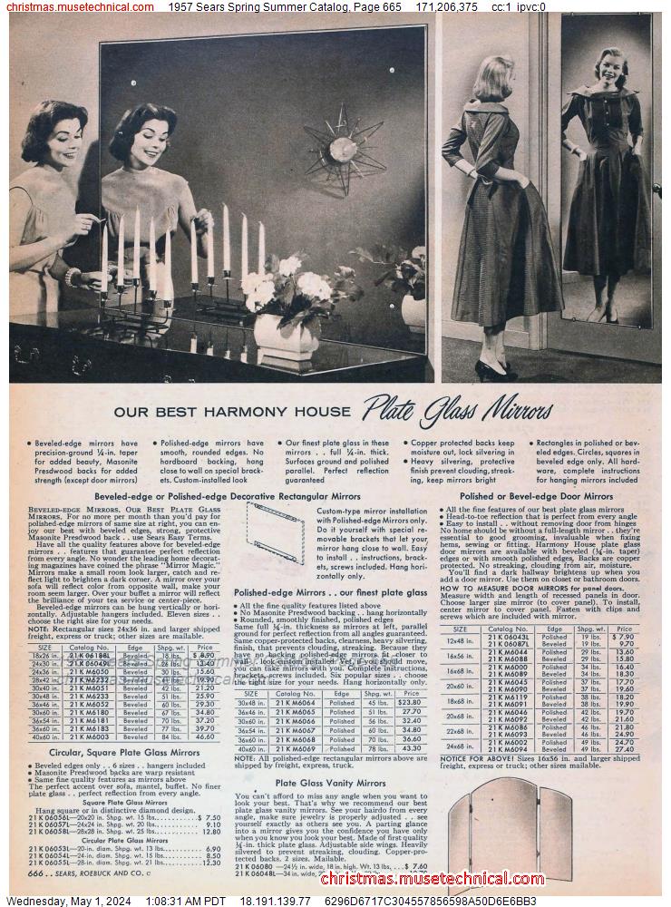 1957 Sears Spring Summer Catalog, Page 665