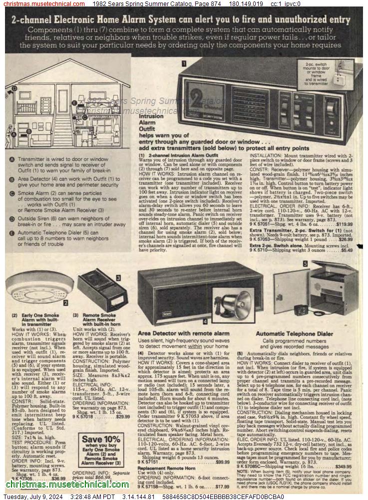 1982 Sears Spring Summer Catalog, Page 874