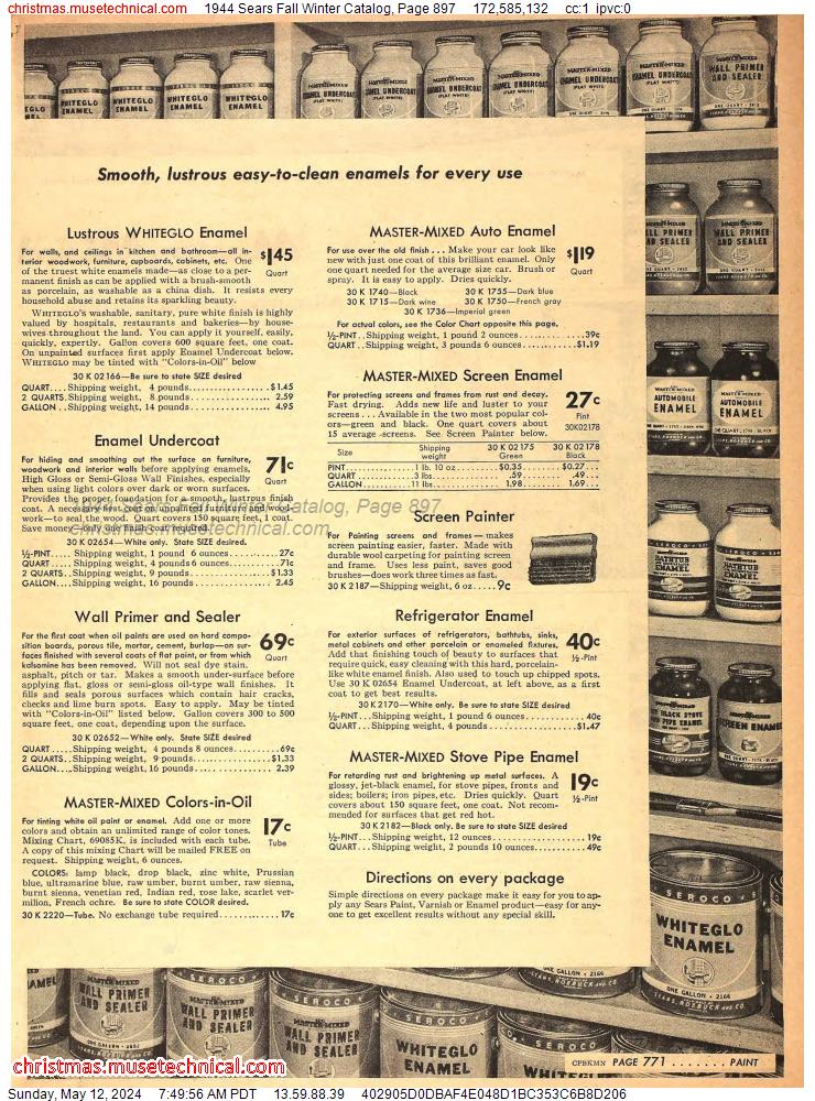 1944 Sears Fall Winter Catalog, Page 897
