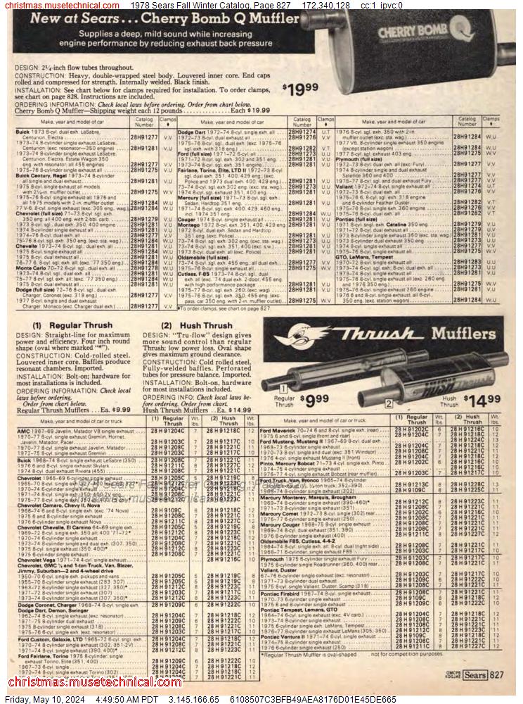 1978 Sears Fall Winter Catalog, Page 827