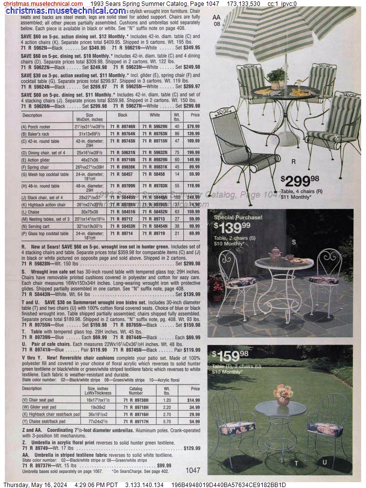 1993 Sears Spring Summer Catalog, Page 1047