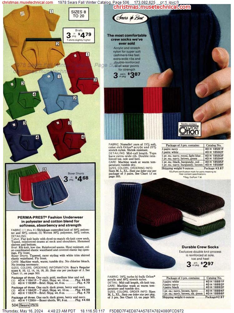 1978 Sears Fall Winter Catalog, Page 506