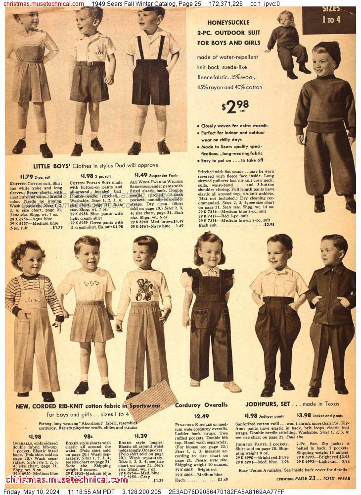 1949 Sears Fall Winter Catalog, Page 25
