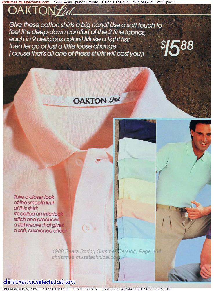 1988 Sears Spring Summer Catalog, Page 404