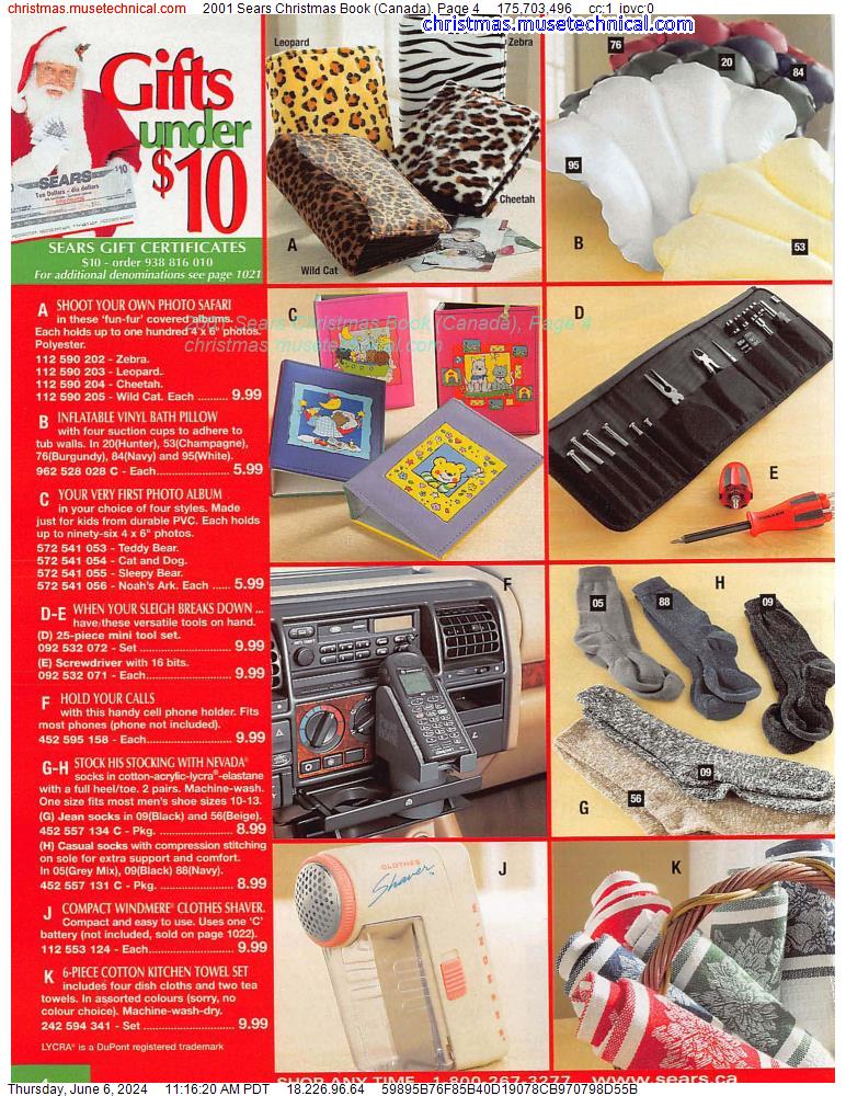 2001 Sears Christmas Book (Canada), Page 4