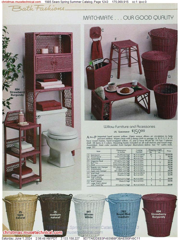 1985 Sears Spring Summer Catalog, Page 1243