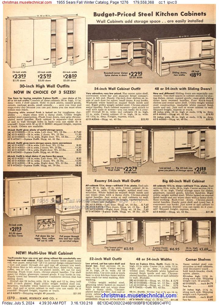 1955 Sears Fall Winter Catalog, Page 1276
