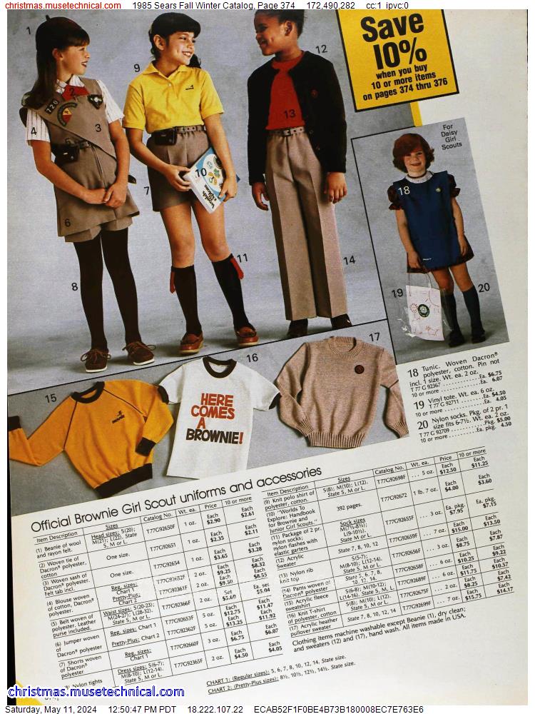 1985 Sears Fall Winter Catalog, Page 374