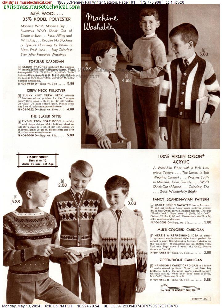 1963 JCPenney Fall Winter Catalog, Page 491