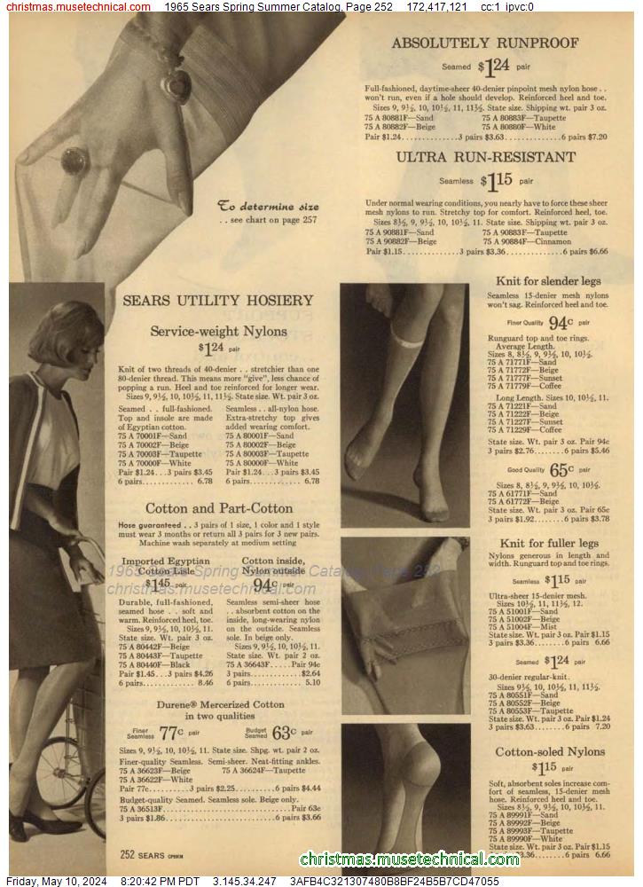 1965 Sears Spring Summer Catalog, Page 252