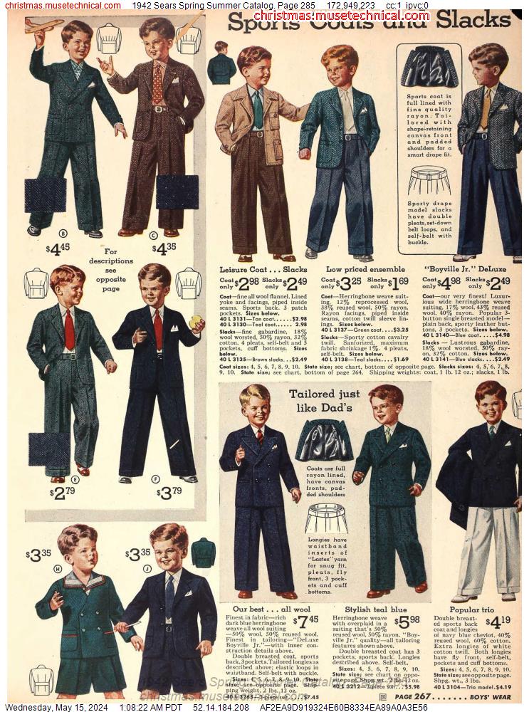 1942 Sears Spring Summer Catalog, Page 285