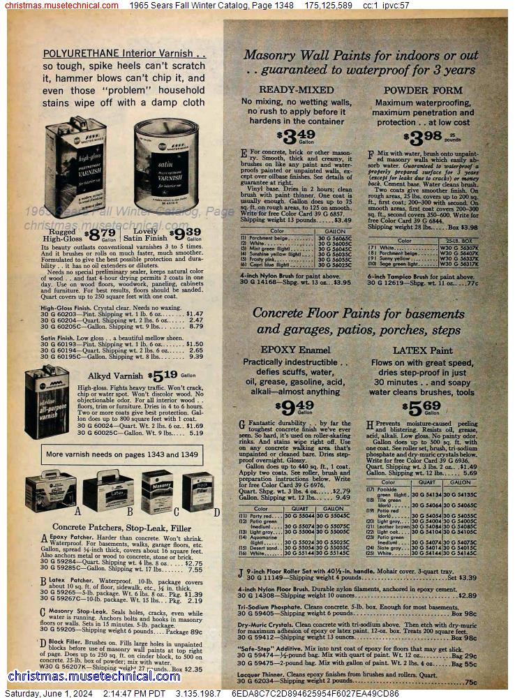 1965 Sears Fall Winter Catalog, Page 1348