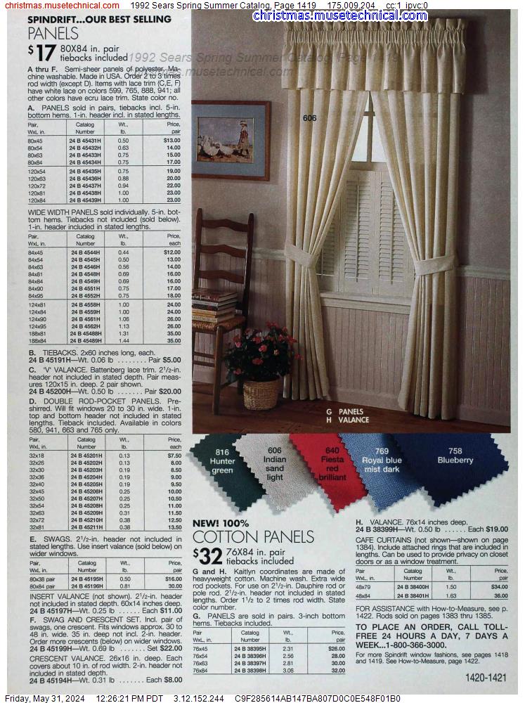 1992 Sears Spring Summer Catalog, Page 1419